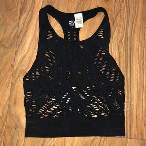 Alo mesh crop top sports bra